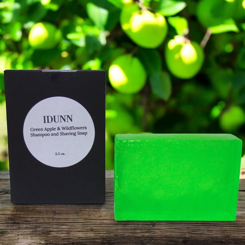 NEW Shampoo Bar. Green apple and wildflowers scent.